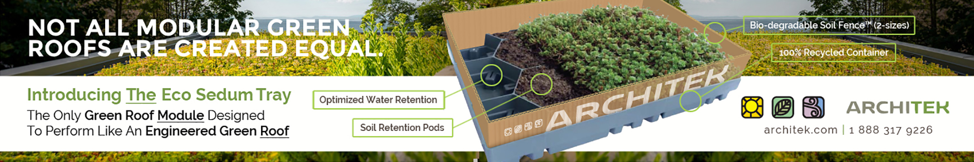 SedumDrain® 25 drainage board for green roof build-up - ArchiGreen